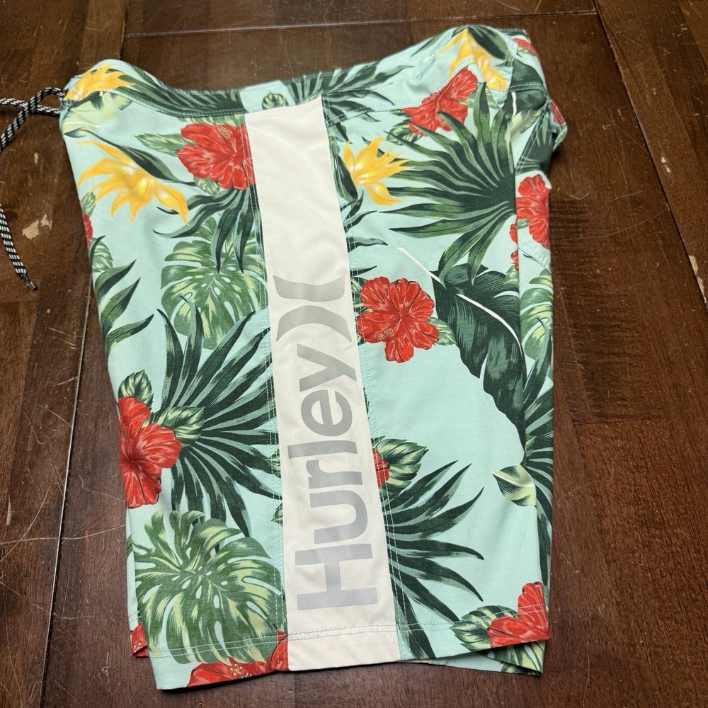Hurley Phantom Shorts Mens 32 Phantom Beach Board Swim Trunks Tropical Floral - Picture 3 of 8